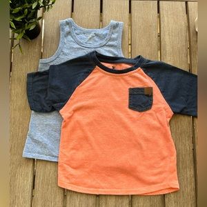 Size 4T - Boy shirt- and Sleeveless shirt